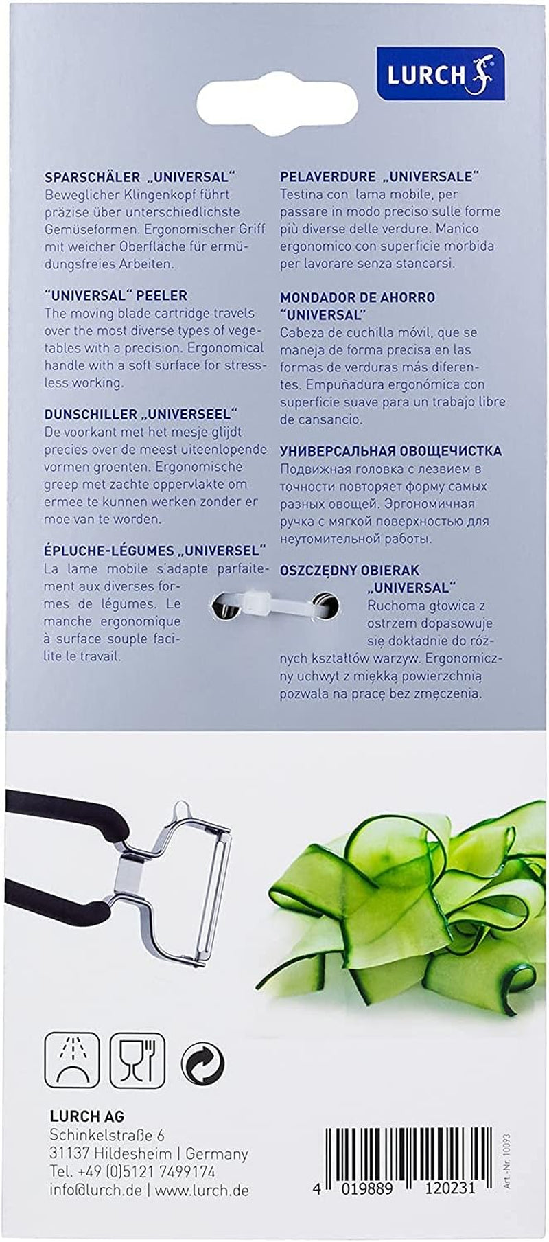 Lurch Economy Skræller Kartoffelskræller i rustfrit stål med bladhoved Møbelskræller Naty Shop