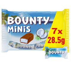 Bounty Minis Chokolade Bulk Pack, Fine Coconut Mini Chokoladebarer, 227 g, Chokolade Gave Idé, Chokolade Bulk Pack