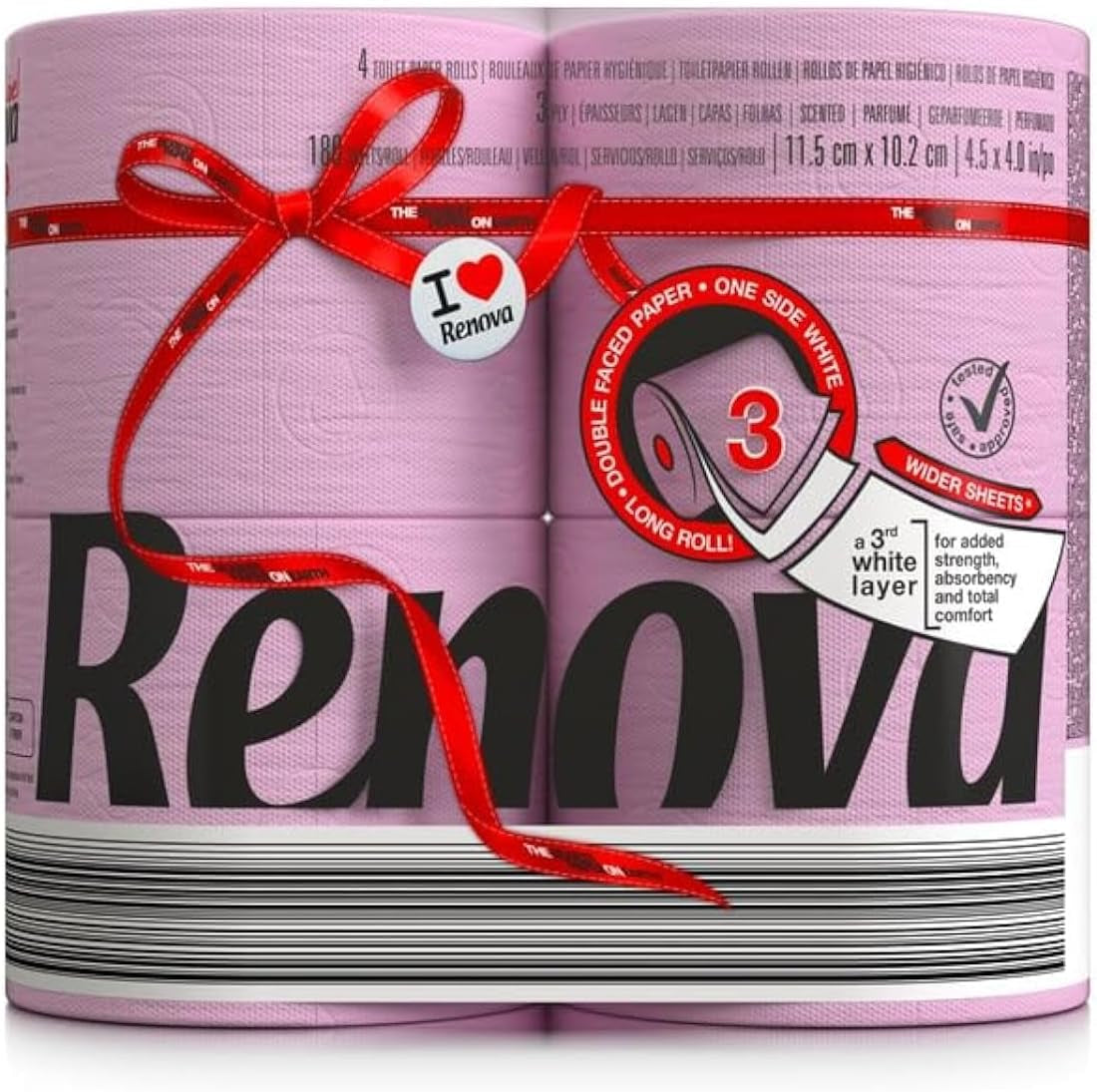 Hârtie igienică Renova, verde, 4 role