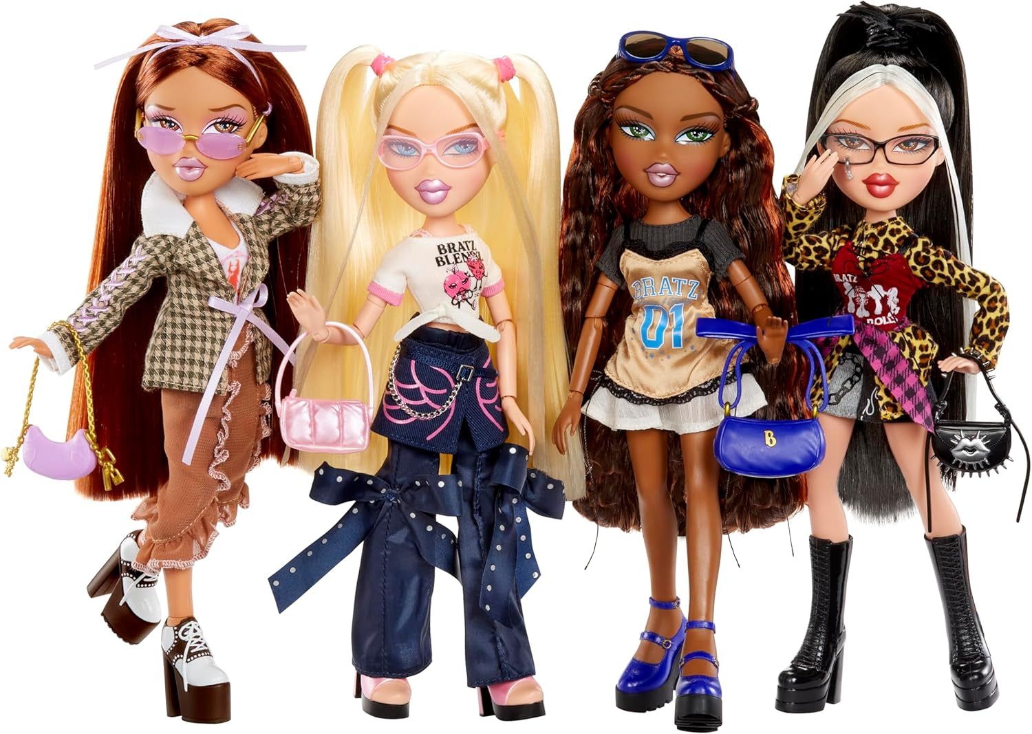 Bratz Stylin' Jade - Păpușă la modă cu tricou pentru a te stiliza, include accesorii, jucărie drăguță pentru fete
