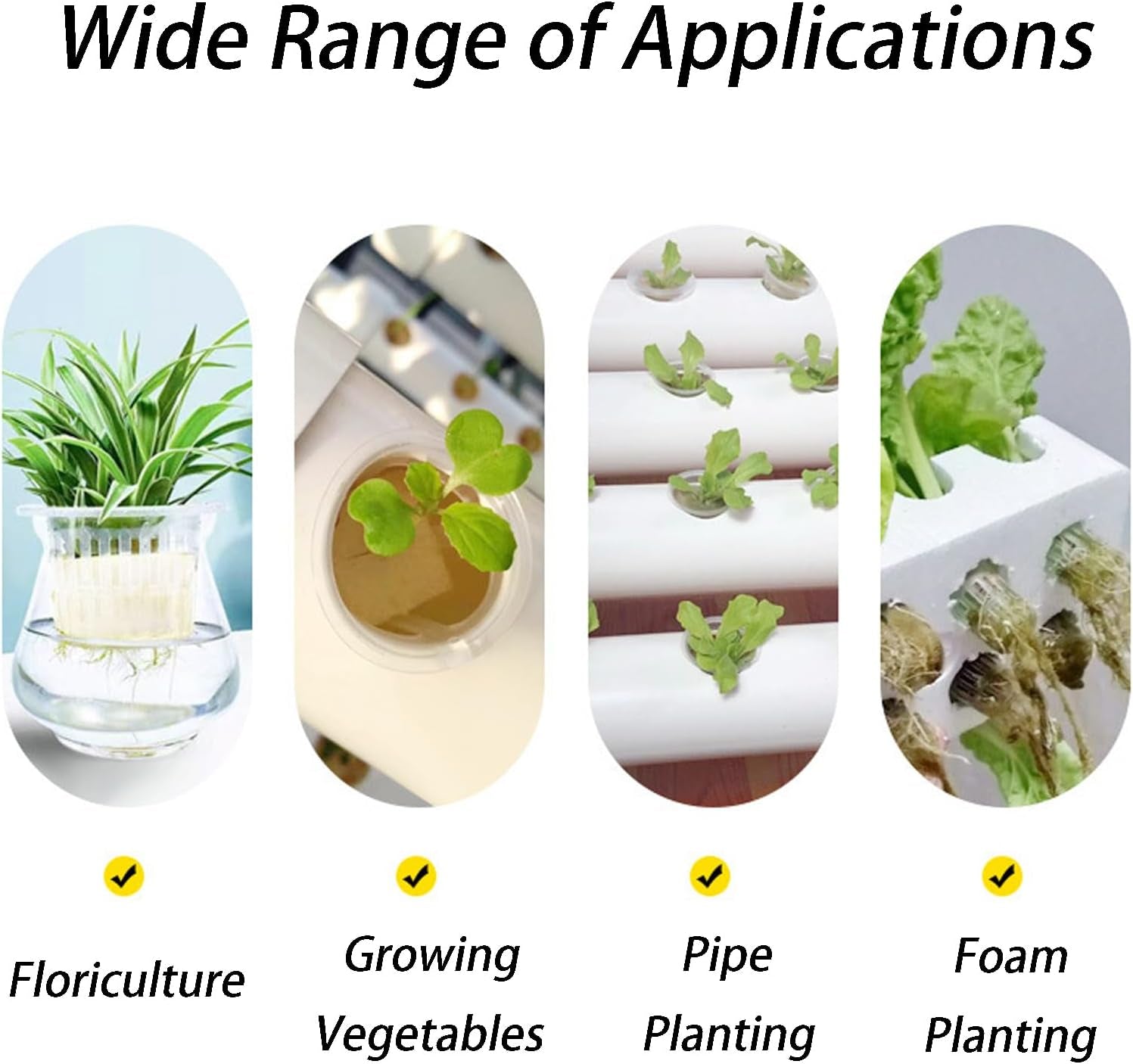 50 stk. 32*30mm hydroponiske svampe Rockwool formering hydroponisk system formering Svampe blok frøplante svampe Drivhus hydroponic system til dyrkning af grøntsager og blomster frøplanter