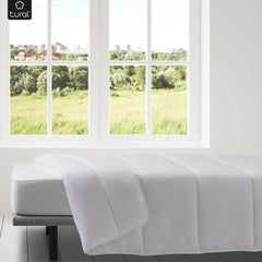 Tural - Plapumă 150 X 220 cm cu tratament Aloe Vera, umplere cu fibre 300 G/M², moale, respirabilă, certificată Oeko-Tex (alb, pat 90 cm) Plapumi si pilote Naty Shop