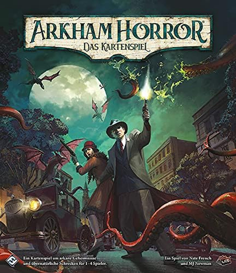 Fantasy Flight Games, Arkham Horror: LCG, Core Game, Expert Game, Card Game, 1-4 spillere, i alderen 14+, 45+ minutter, tysk, flerfarvet, farverigt