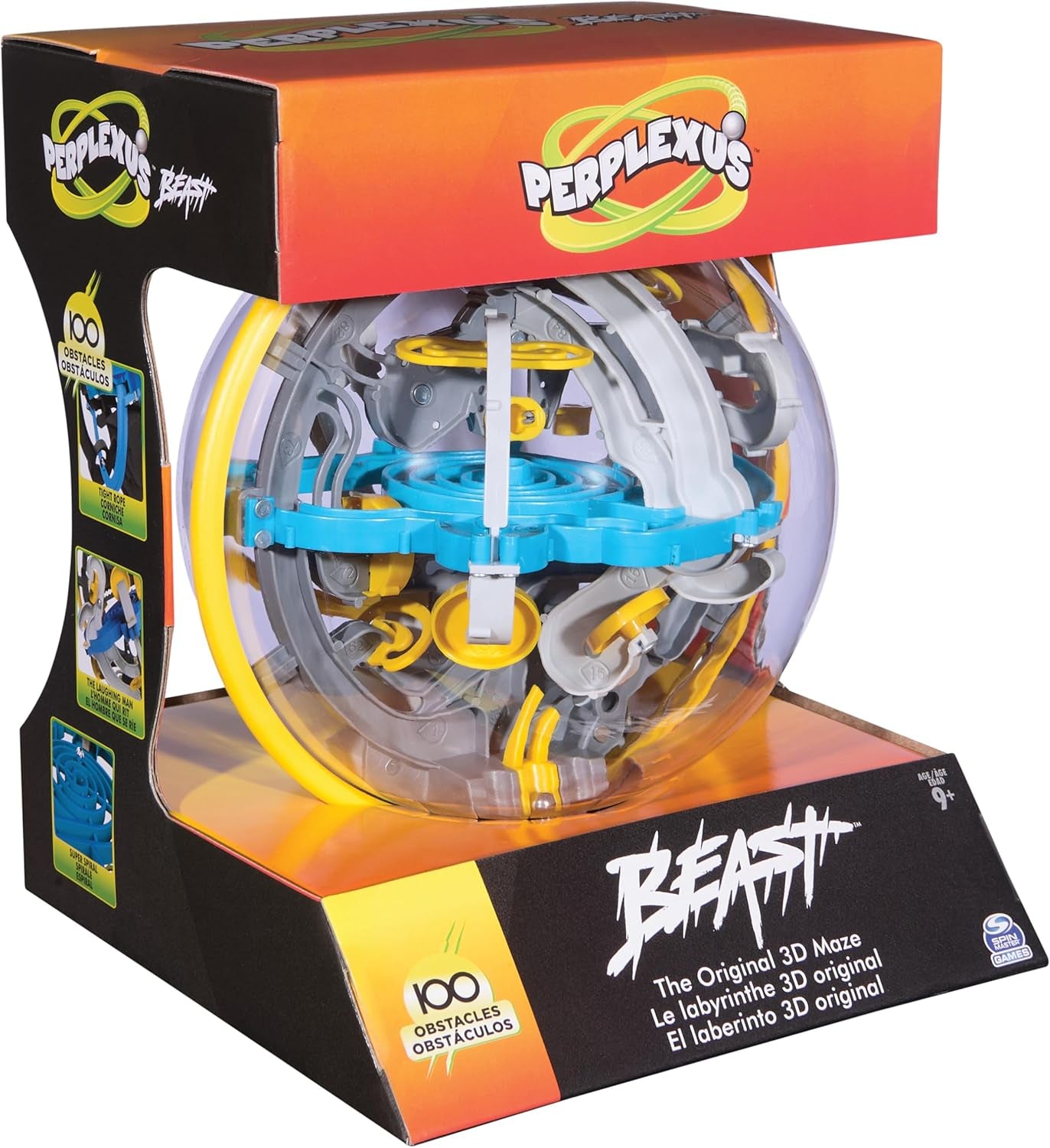 Spin Master Games - Perplexus Beast 3D Ball Maze med 100 forhindringer, tålmodighedsspil for børn på 9+ og voksne