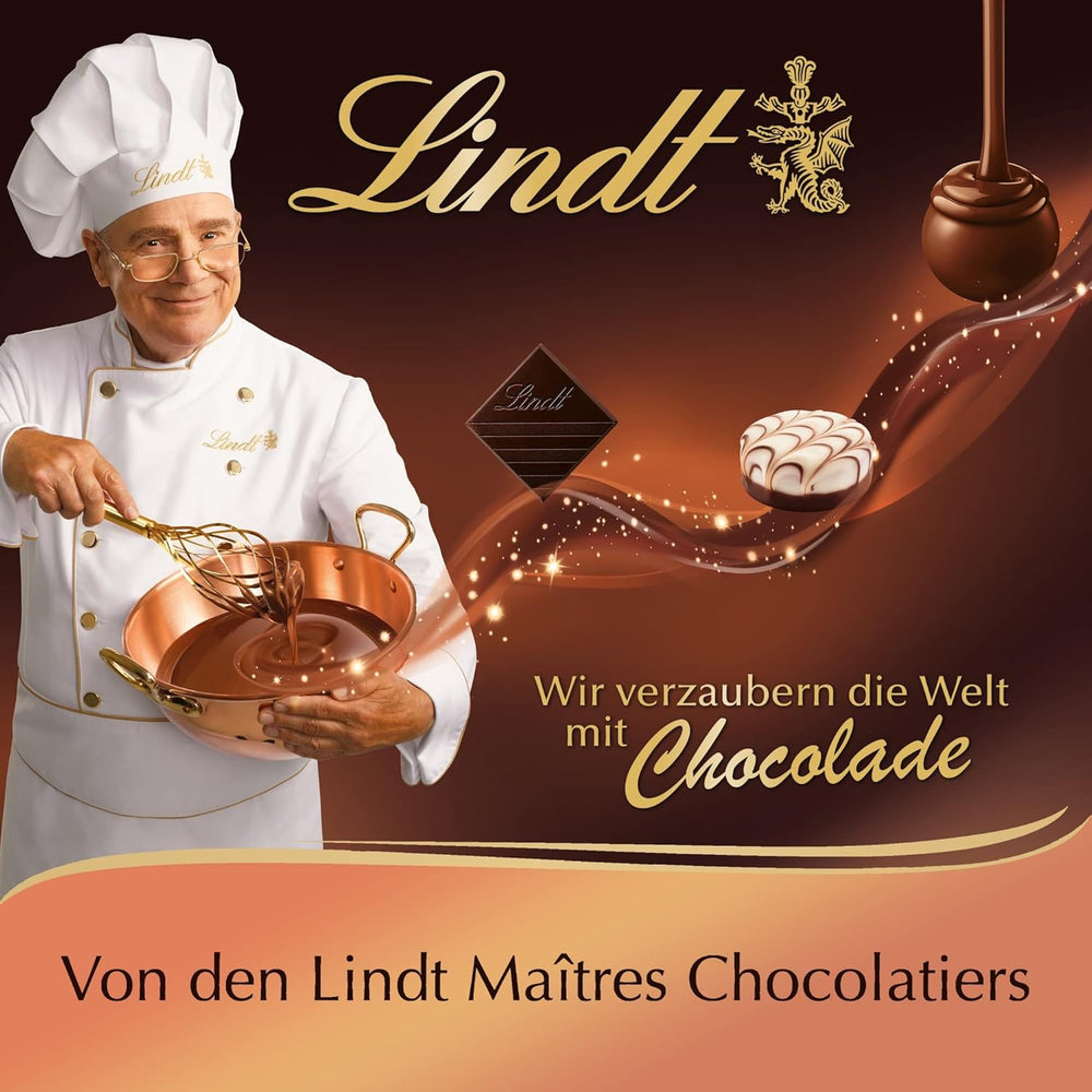 Lindt Chokolade | Kreolsk Pralineæske | 100 g | 9 praliner i 4 lækre sortimenter, lavet af 100% fin kakao, uden alkohol | Chokolade gave sæt