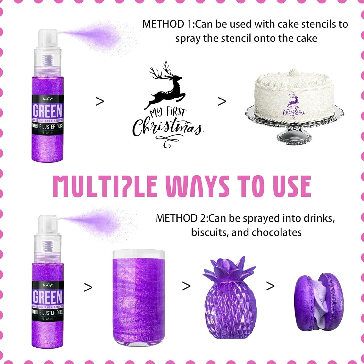 Spiselig glitterspray, 20 gram Naty Shop