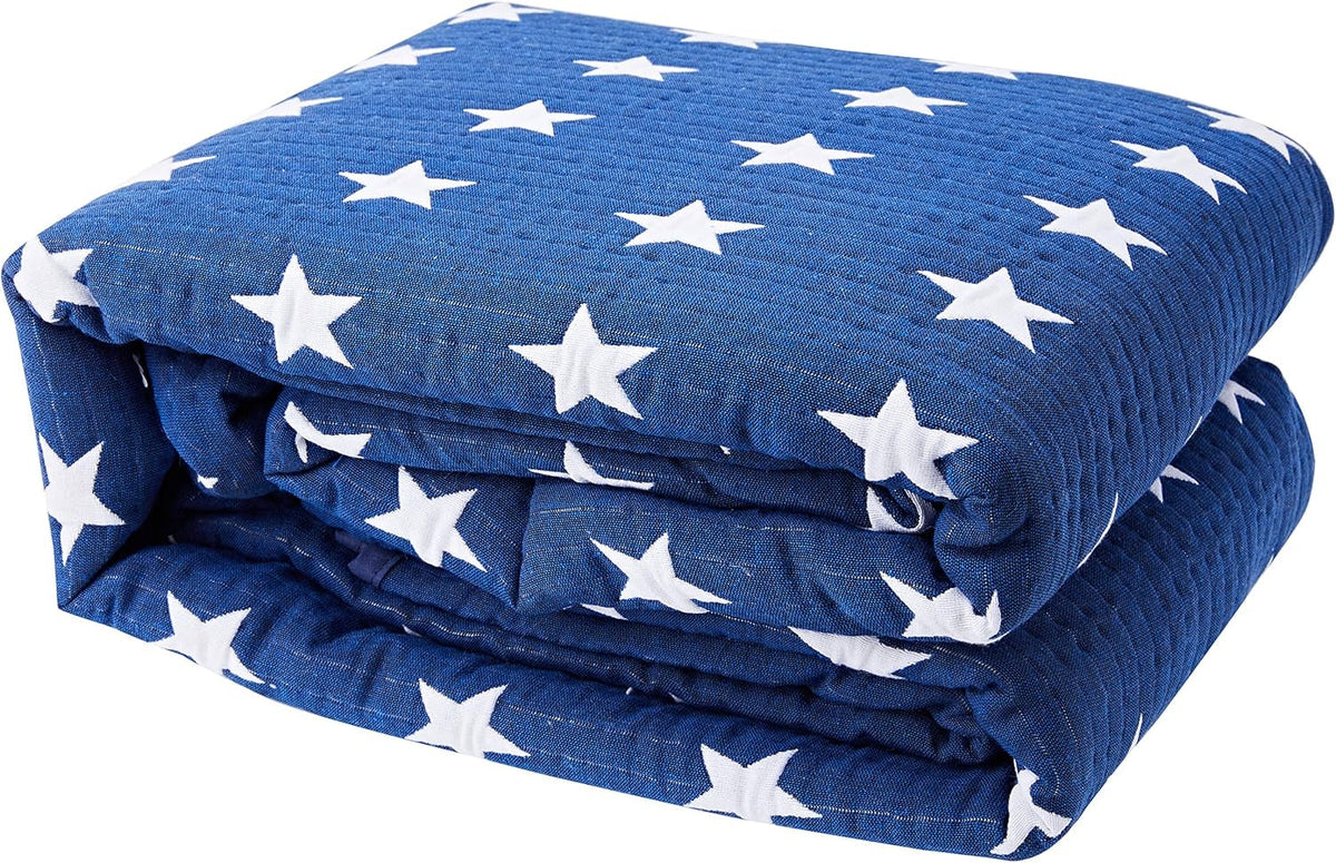 VIALMAN sengebetræk Sofia 10 kingsize seng | stjernedyne | quilt størrelse 250 X 270 cm | sengebetræk & sofakast marineblå Senge og tæpper Besuche den VIALMAN-Store Marineblå 250 X 270 Cm