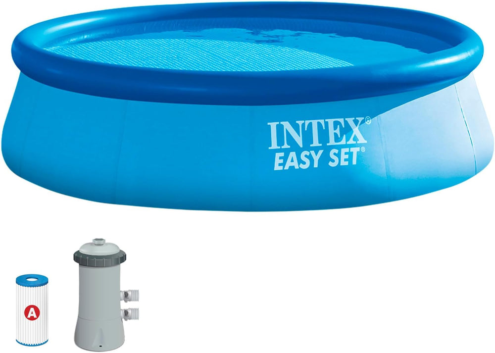 Intex 28122NP - Rund Above Ground Pool Easy Set, Filterpumpe 1250 L/h, 3853 L, PVC, Blå, 305x76 cm
