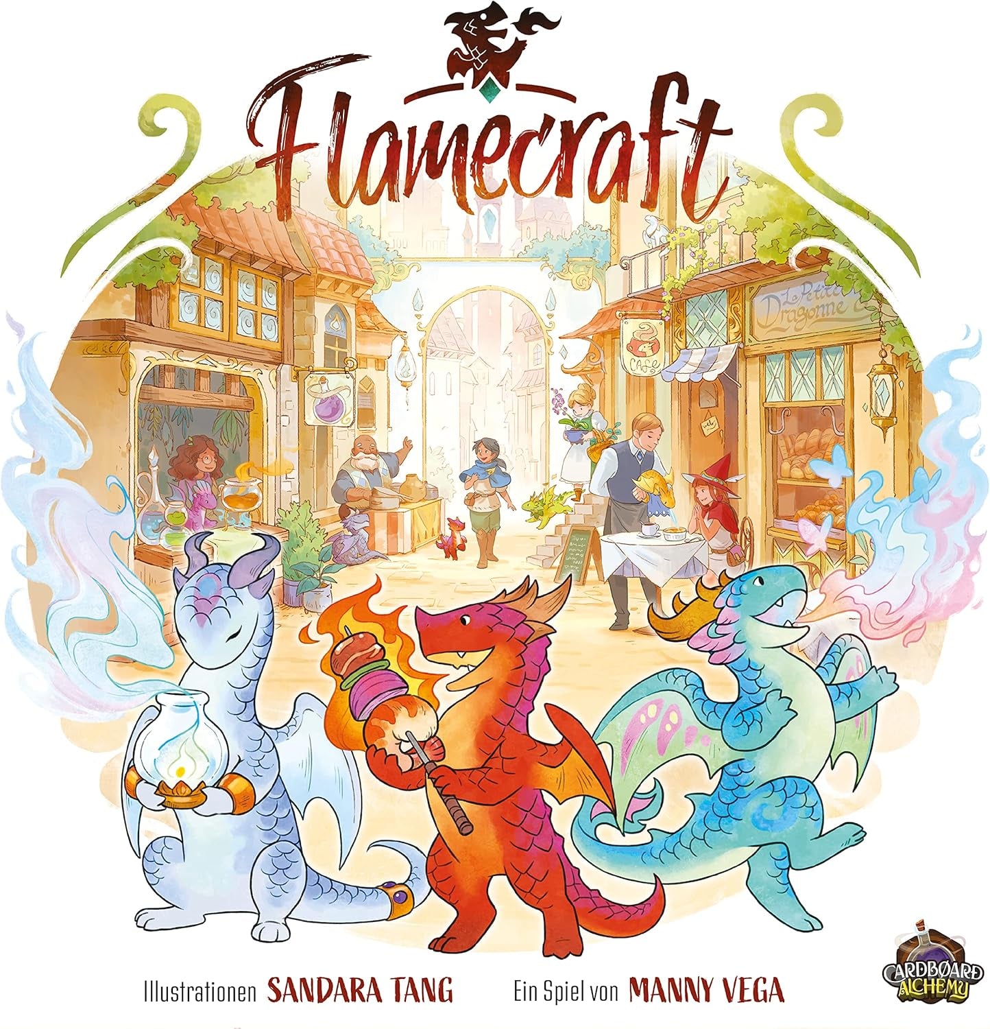 Kartonalkymi, Flamecraft, Familiespil, Brætspil, 1-5 spillere, 12+, 60 minutter, Tysk, Flerfarvet, Farverigt