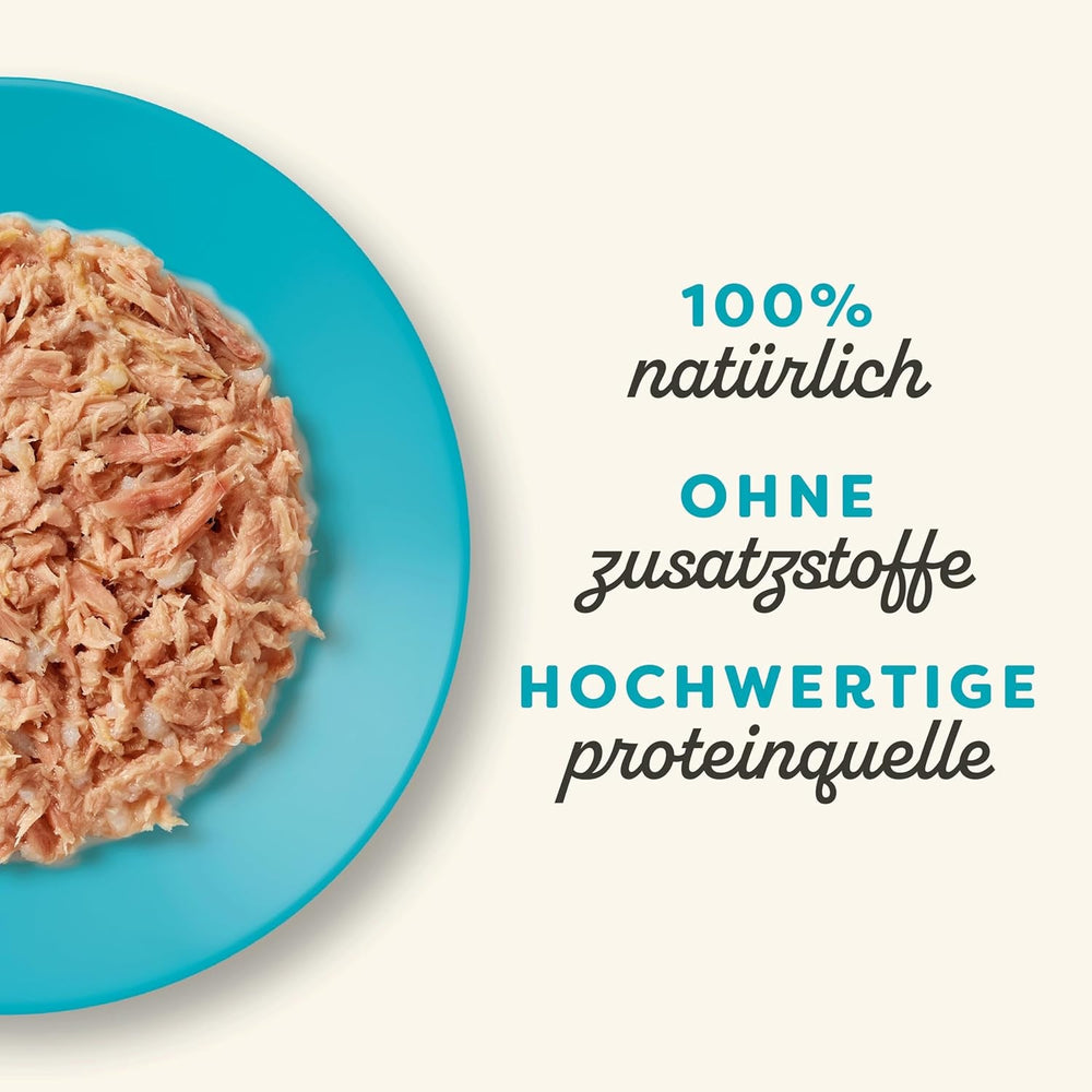 Hrană umedă pentru pisici Applaws 100% naturală, file de ton în bulion - pachet de 12 pliculețe a 70g