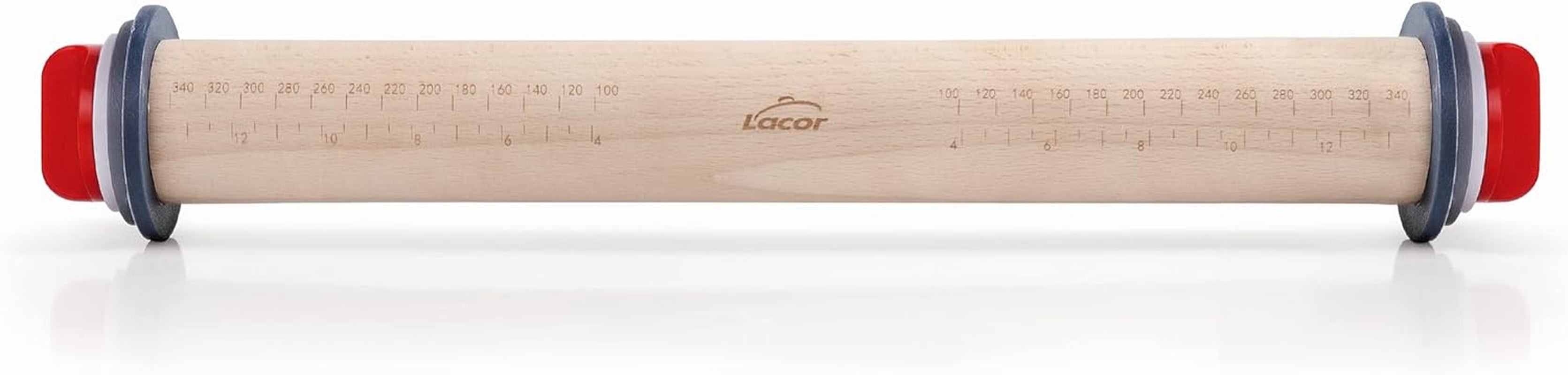 67142 Teigroller Buchenholz 34 cm med Weinring, Holz, Brun, 42 x 6 x 6 cm