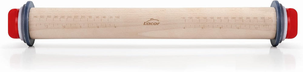 67142 Teigroller Buchenholz 34 cm med Weinring, Holz, Brun, 42 x 6 x 6 cm