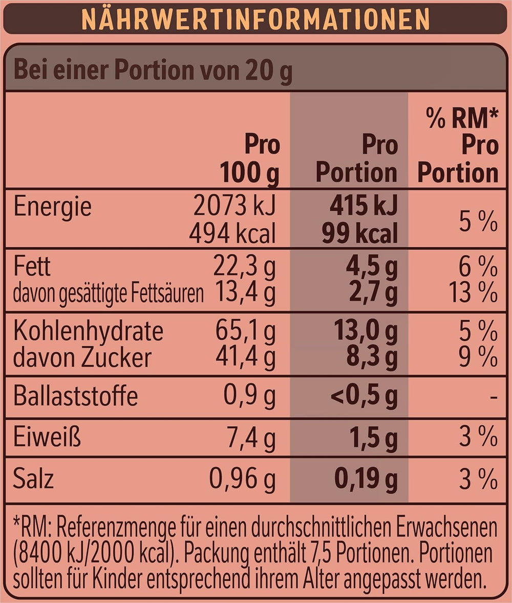 Nestlé lette knasende flager og knasende mandler dækket af en smeltet hvid glasur og kanelsmag fra Nestlé, pakke med 4 (2 x 75 g hver)
