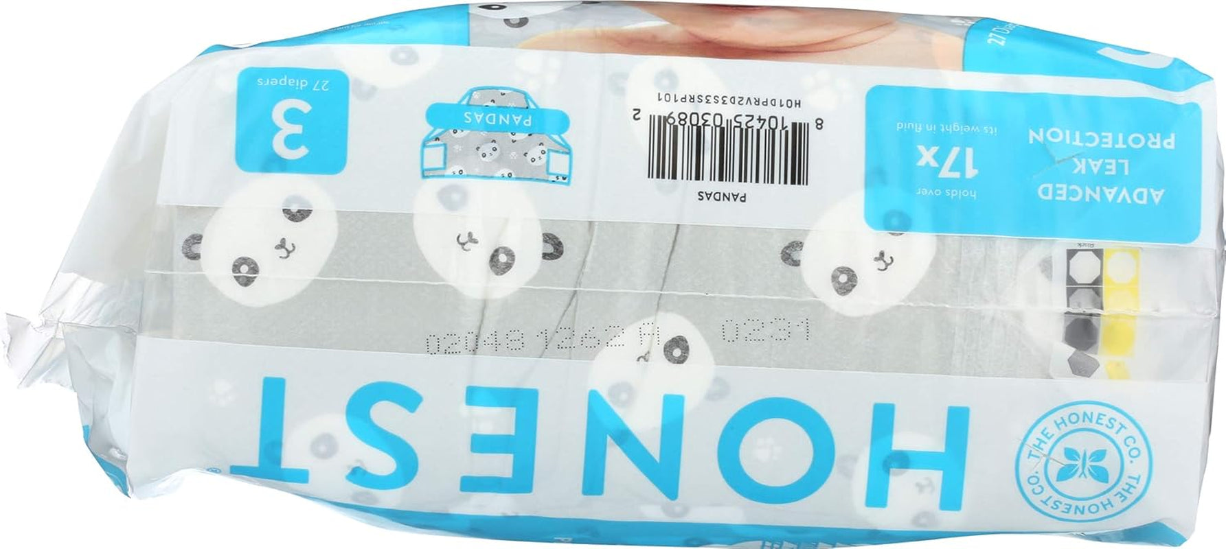 – Miljøvenlige engangsbleer af høj kvalitet, Pandaer, str. 3 (7,3–12,7 kg), 27 stk.