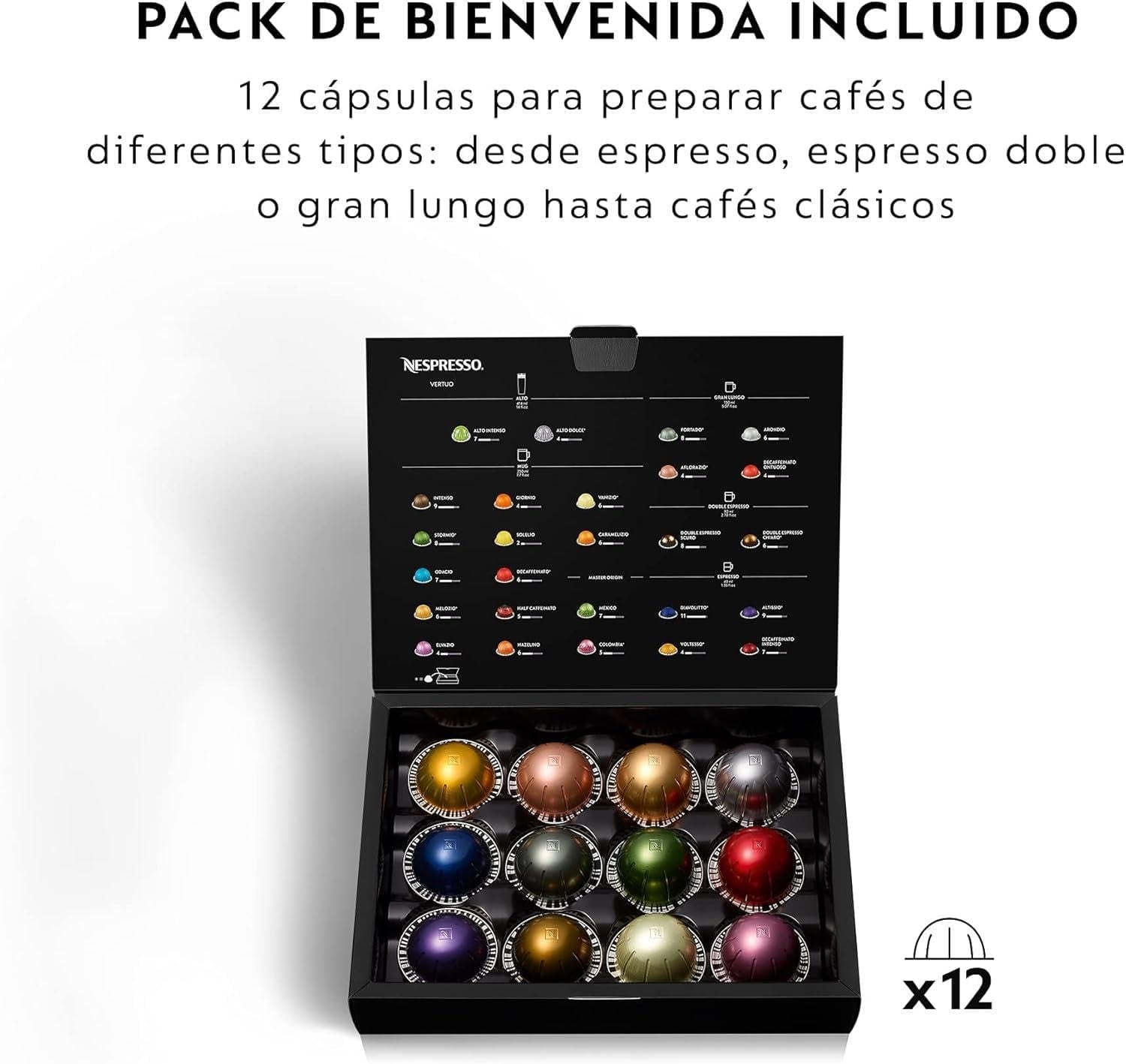 Aparat de cafea Nespresso De'Longhi Vertuo Next, ENV120.BM, negru mat