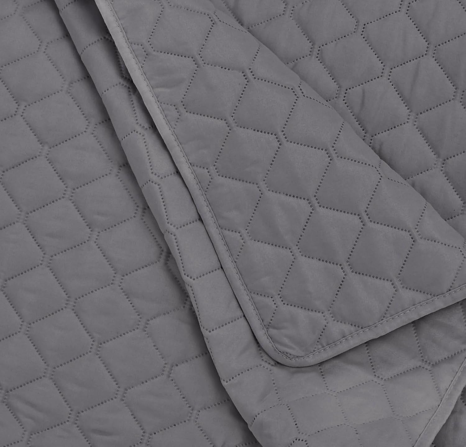 Amazon Basics oversized dyne med relief, 170 X 210 cm, mørkegrå diamantmønster Senge og tæpper Besuche den Amazon Basics-Store