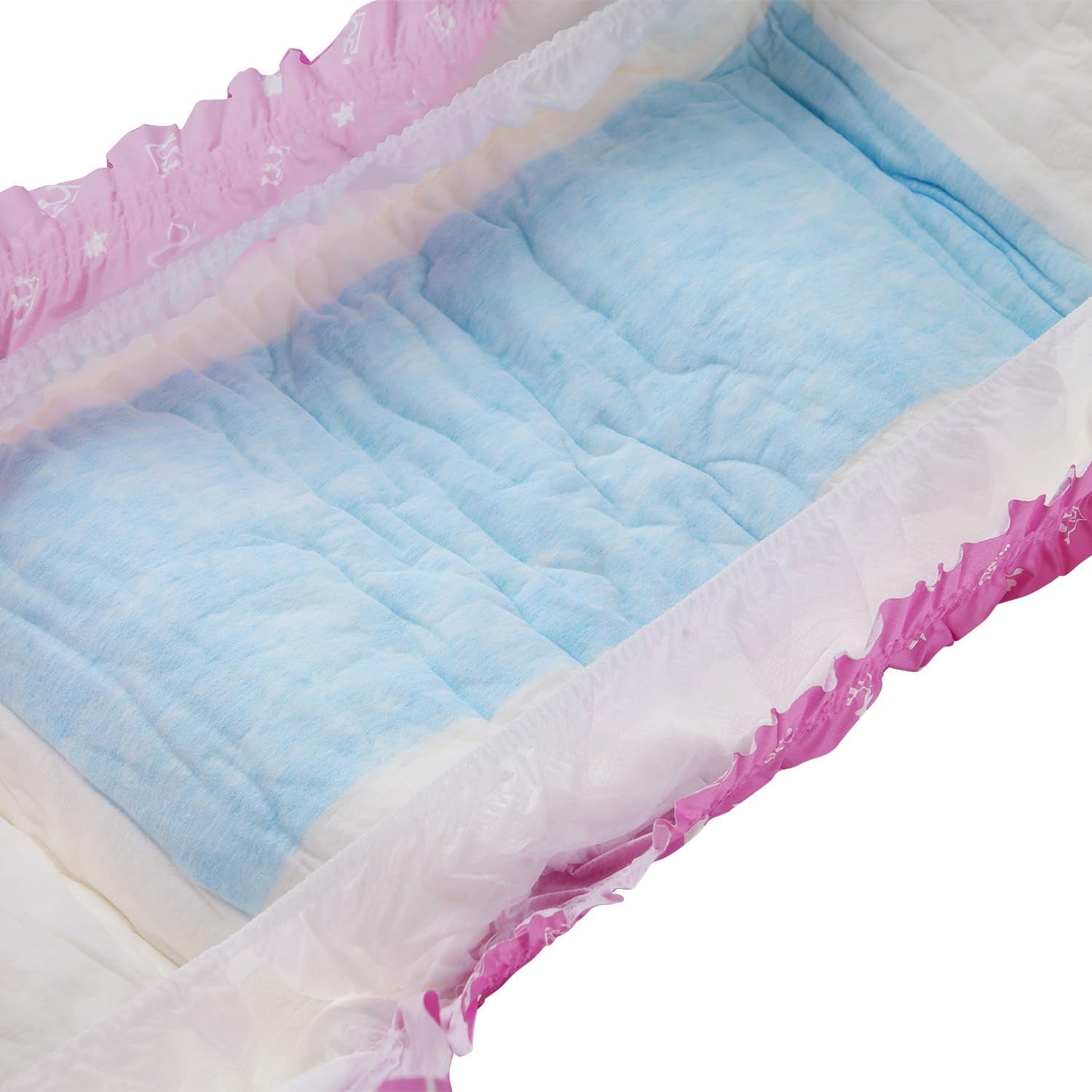 CutiePlusU voksenbleer, 10 stykker, engangsinkontinenstrusser med lagen til kvinder og mænd, maksimal absorptionsevne natten over - lille prinsesse (stor størrelse 94-119 cm)