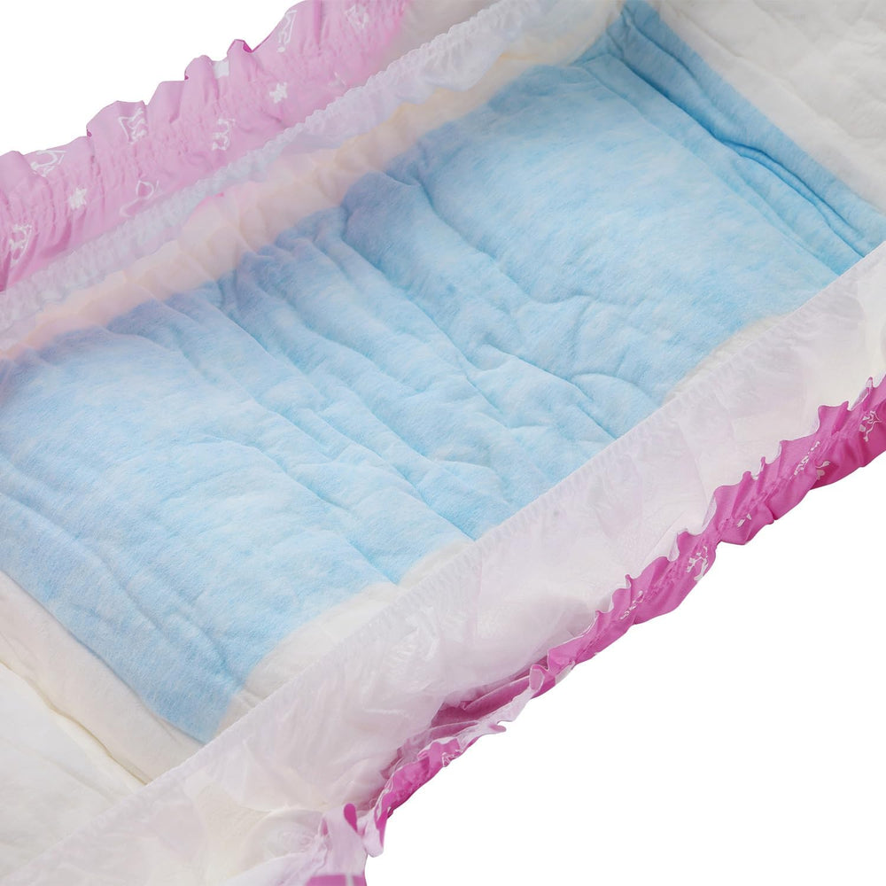 CutiePlusU voksenbleer, 10 stykker, engangsinkontinenstrusser med lagen til kvinder og mænd, maksimal absorptionsevne natten over - lille prinsesse (stor størrelse 94-119 cm)