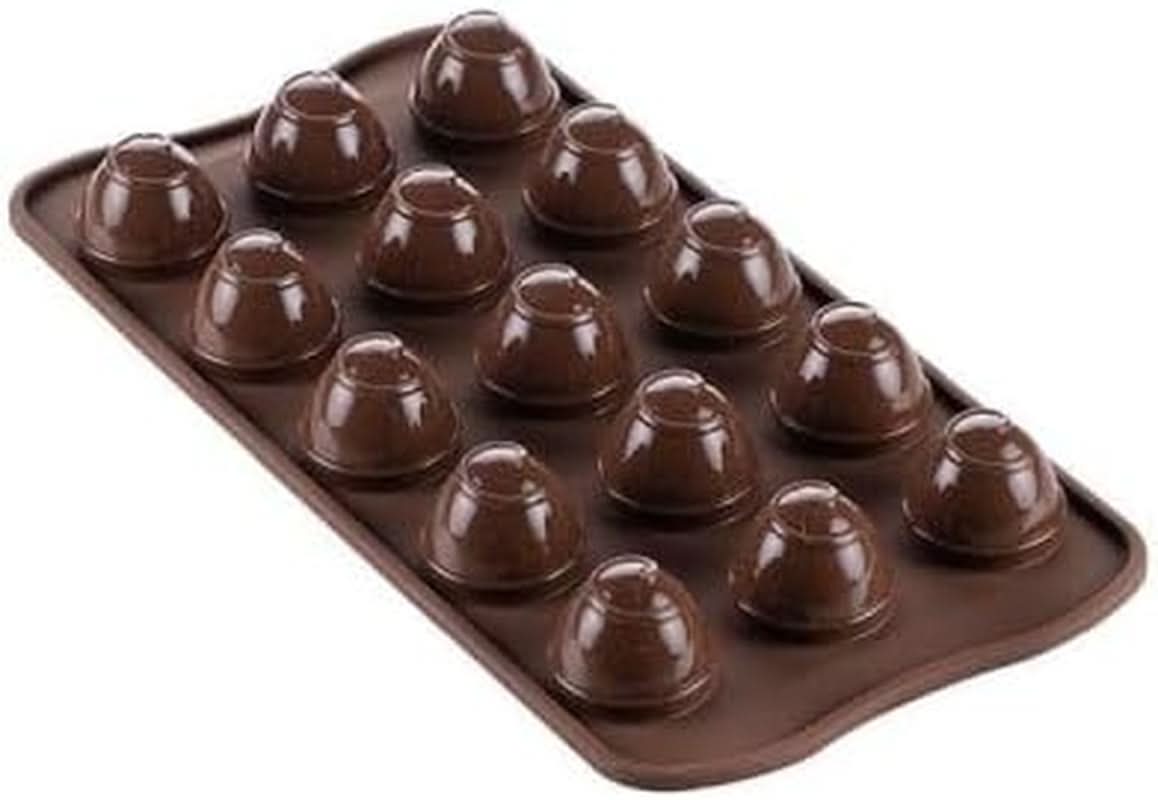 Silikomart 22.152.77.0165, 3D Spiral Ø 2,4 x H 3 cm, 9 ml, 15 hulrum (SCG52) Kitchen Naty Shop