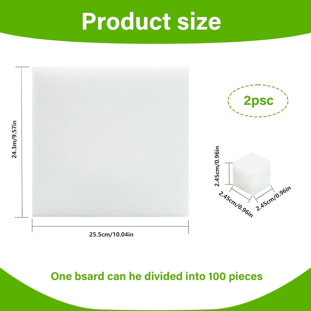 Rockwool, Formering Rockwool, 2 stk, hydroponisk svamp, 200 stk efter skæring - alternativ til drivhus, frøspiring og hjemmegrøntsager