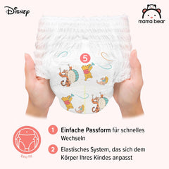 Amazon-mærke: Mama Bear Disney-bleer, størrelse 5 (12-17 kg) - Månedlig æske, hvid, 140 stykker (2 pakker af 70)