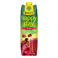 Rauch Happy Day Cherry | Fra udvalgte surkirsebær | 6X 1 liter, Tetra Prisma Naty Shop