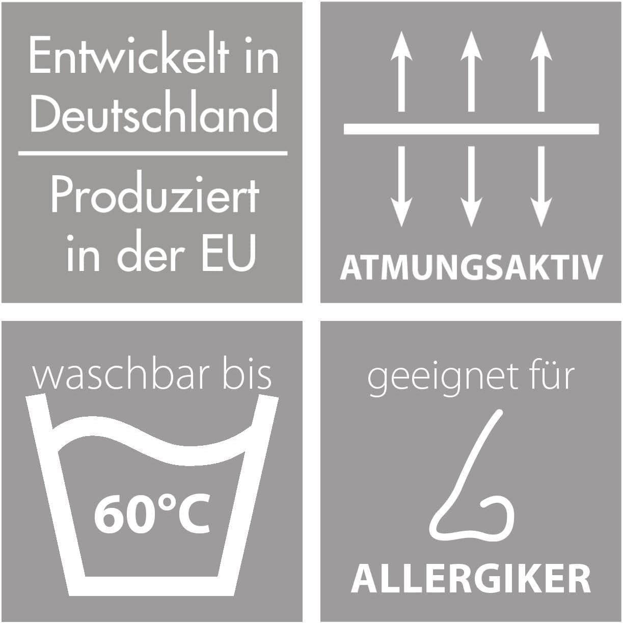 Traumnacht let sommerdyne 155X220 Cm, anti-allergisk dyne, specielt til sommer, med behageligt blødt mikrofiberbetræk, Oeko Tex certificeret, produceret efter den tyske kvalitetsstandard Dyner og dyner Naty Shop