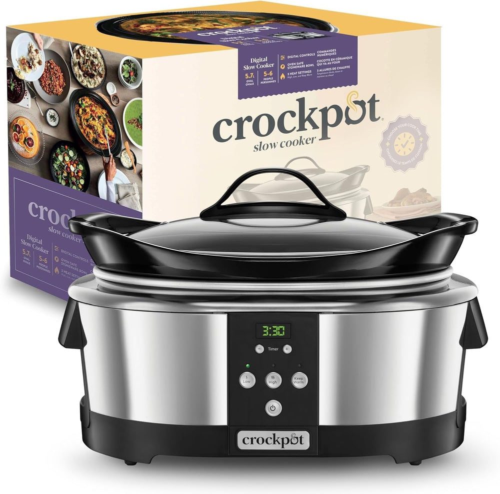 Crockpot, Slow Cooker elektronisk, 5,7 L (5-6 personer) Slow Cooker Naty Shop Standardtitel