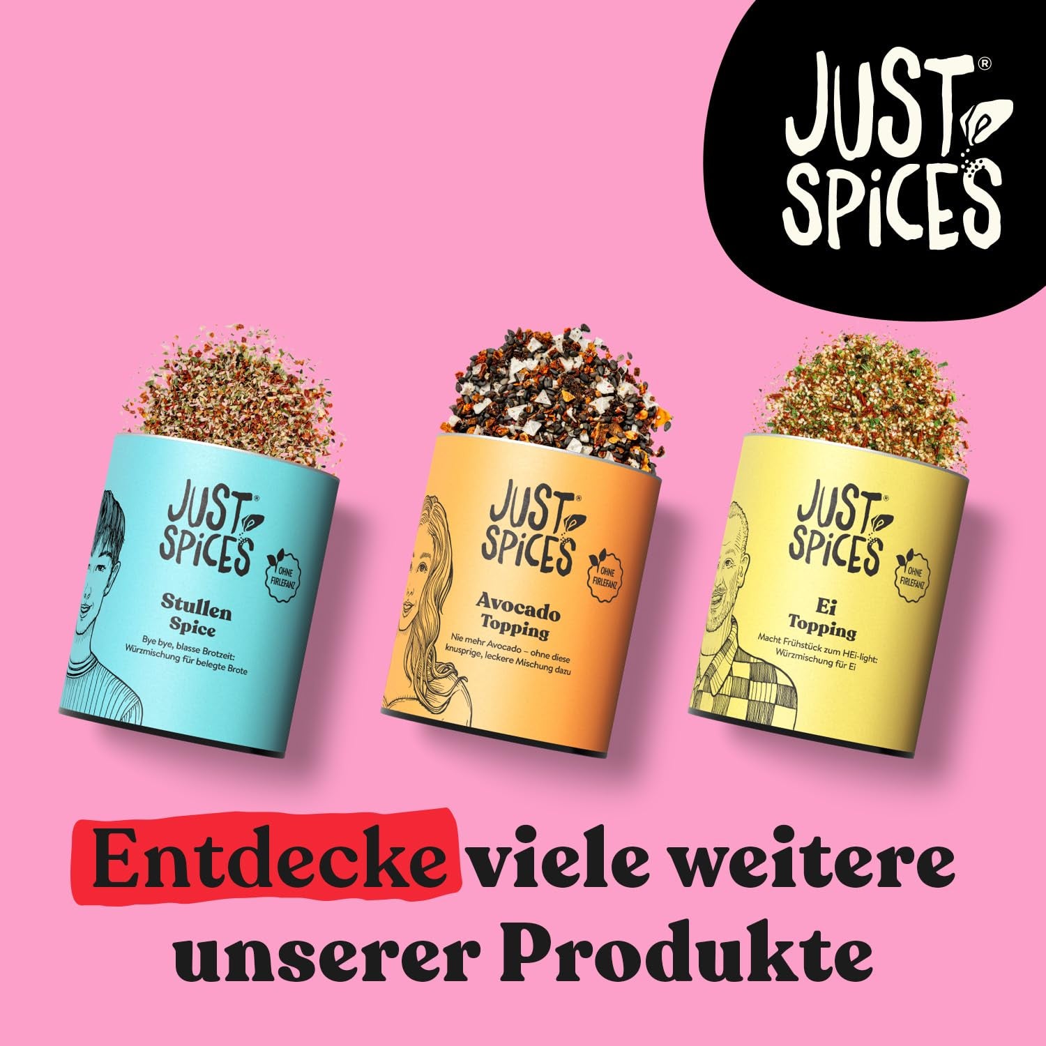 Just Spices Stullen Spice I Würze belegte Brote med 13 leckeren Ingrediens i en Gewürzmix I Gewürzdose, 50 g