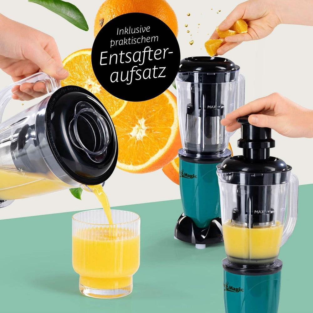 Gourmetmaxx Mr Magic Blender, Smoothie Maker med Xxl Naty Shop tilbehørspakke