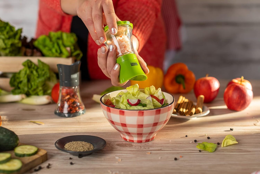 KUHN RIKON krydderikværn Mini (grøn), plastik, 12 X 12 X 8 cm Kværne og skæremaskiner Naty Shop