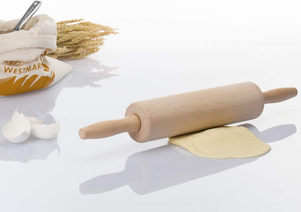 Westmark Teig-/Backrolle/Nudelholz, aus Buchenholz, Længde: 46 cm, Holz, Woody, Hellbraun, 30012270