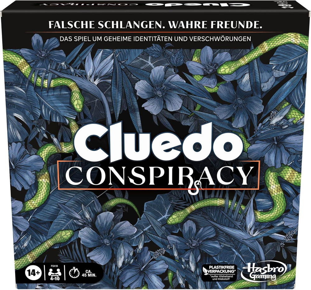 Cluedo Conspiracy Board Game af Hasbro Gaming for voksne og teenagere, tysk version af mysteriespillet, for 4-10 spillere og i alderen 14 og opefter