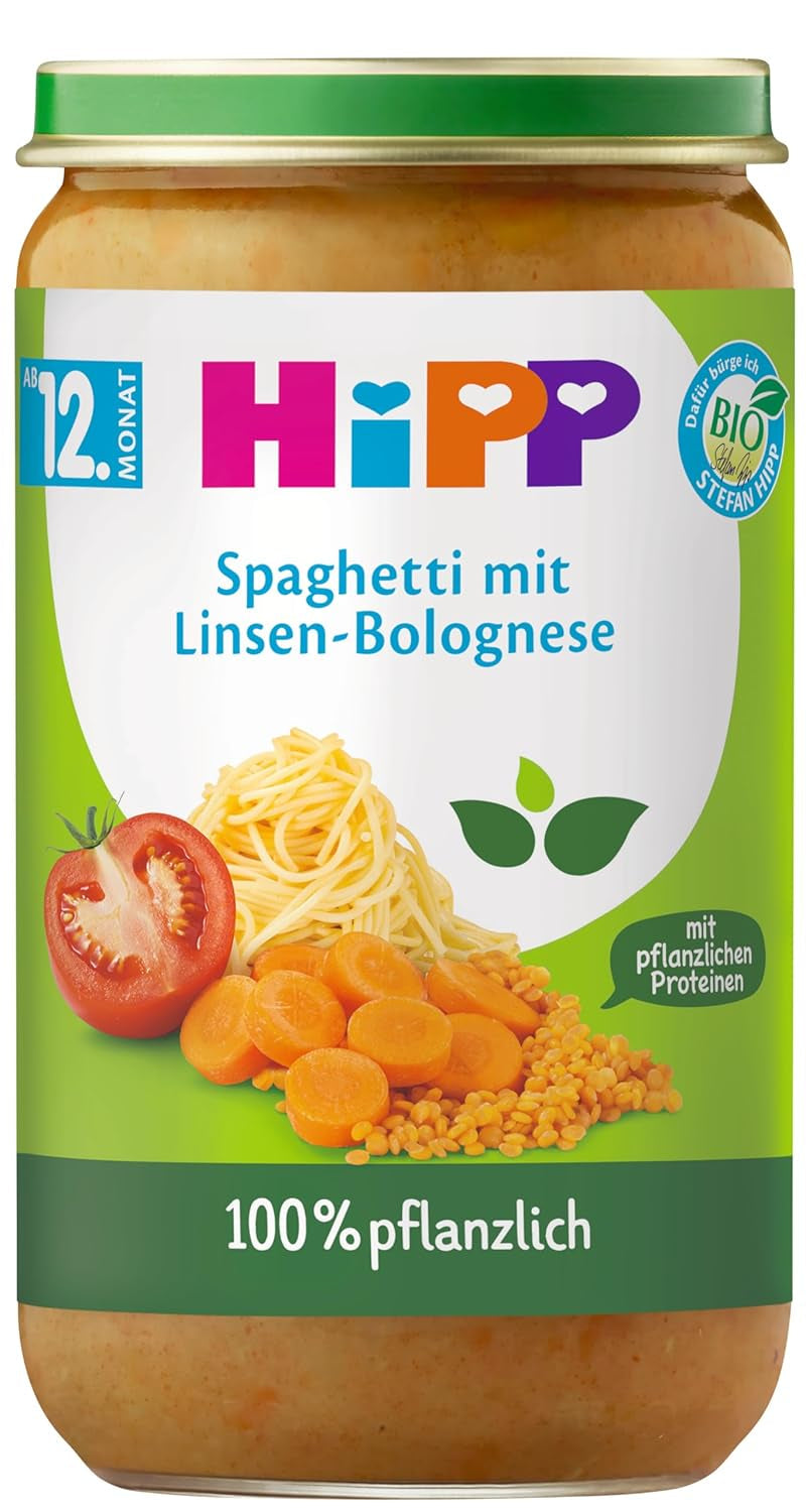 Hipp 100% plantebaserede menuer fra 12 måneder Mor og barn Naty Shop 250 gram Spaghetti Bolognese