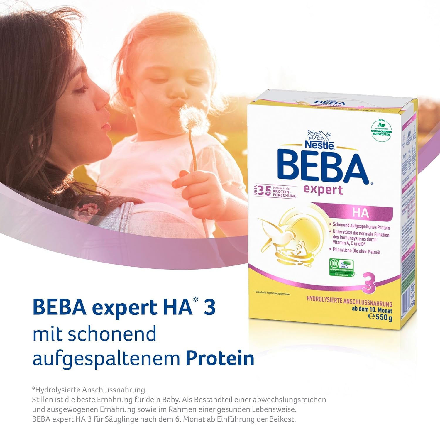 BEBA expert HA 3 Hydrolyseret fortsættelsesformel, fra 10 måneder, 1 pakke (1 x 550 g)