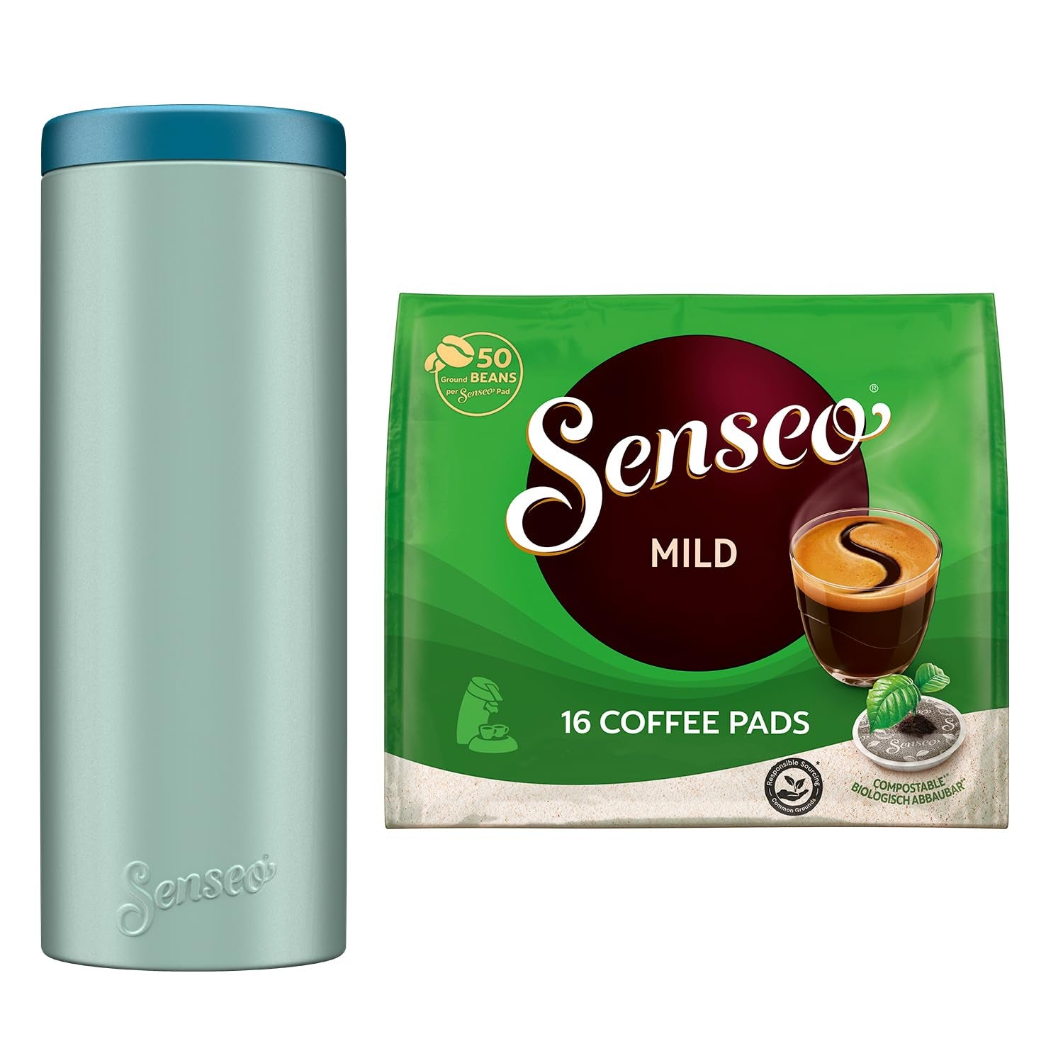 Pads Mild, 10 x 16 Getränke, 160 Kaffee Pods, inklusive  Pad Dose