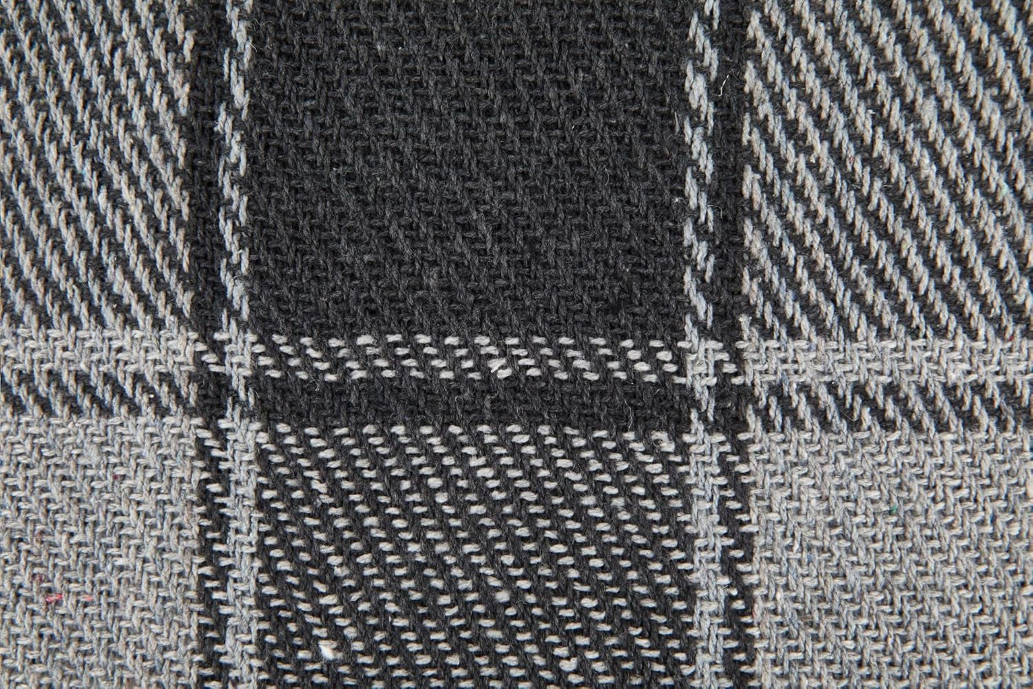 Frisco plaid, Genbrugsbomuld, Traditionel, Plaid, Til stol, sofa, sofa, plaid, tæppe, antracit, 127 X 152 Cm Senge og tæpper Emma Barclay