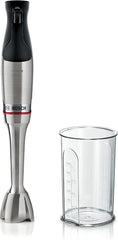 Bosch Standmixer Ergomaster Serie 6 MSM6M810, Einhändig Bedienbar, 10 Jahre Motorgarantie, Edelstahl-Klingen, Verschleißfreie Keramik-Kupplung, Luftkühlung, Quattroblade, Mixbecher, 1200 W, Edelstahl Kitchen Naty Shop 1-In-1, 1200t