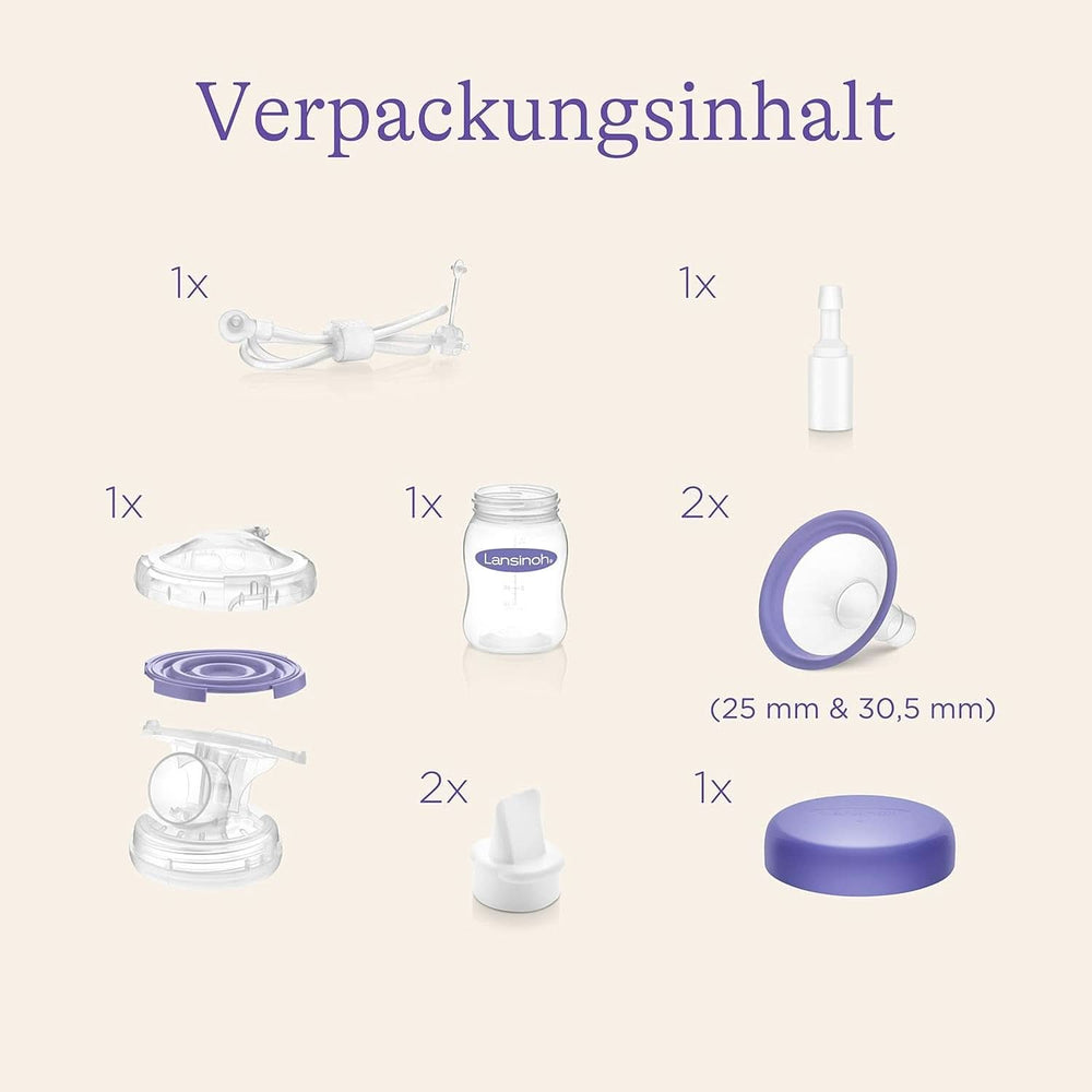 Lansinoh Pumpesæt - sæt vedligeholdelses-/udskiftningsdele til elektriske brystpumper Tilbehør Mad og amning Bebe Naty Shop