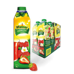 Pfanner Jordbærfrugtnektar (8 X 1 liter) - 30 % frugtindhold - jordbærdrik Naty Shop Strawberries