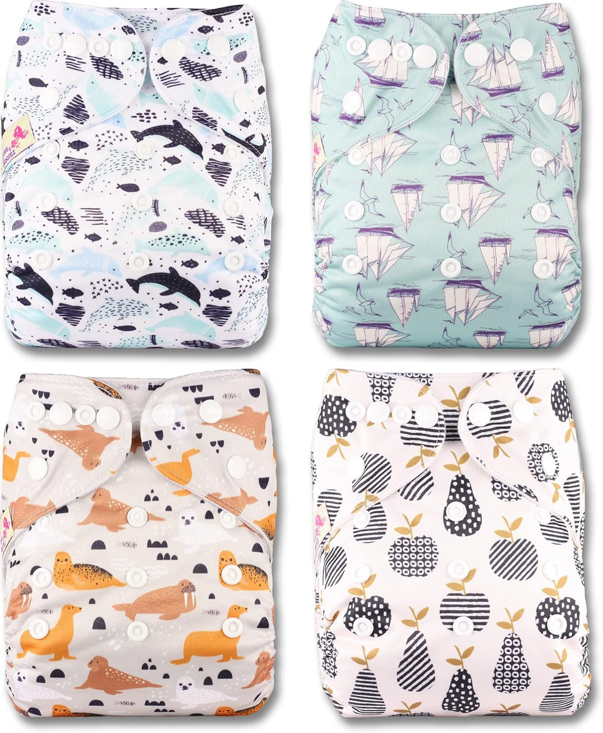 Littles og Bloomz FLP2-0406 Standard Clip Genanvendelig ble, 4 bleer