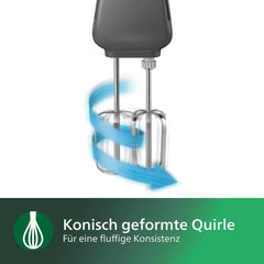 Philips Håndmixer, 450 W, 5 Geschwindigkeiten plus Turbo, Weiß/Grau (HR3741/00) Køkken Naty Shop
