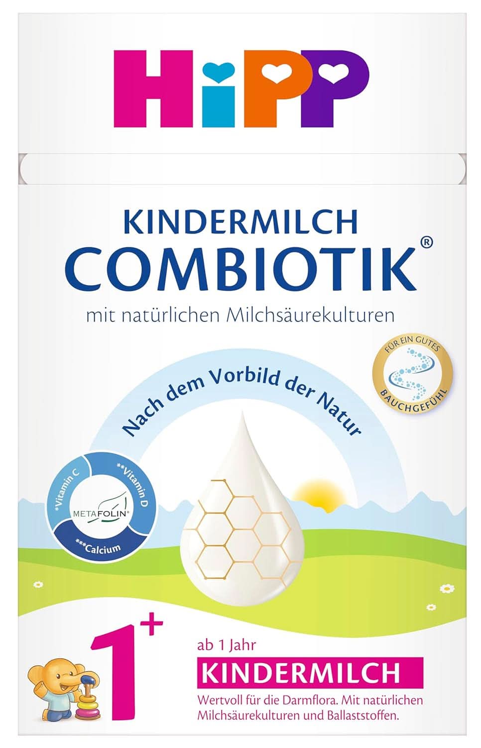 Hipp Milk Food Combiotik Baby mælk økologisk Combiotik 1+, pakke med 4 (4X600G) Mor og barn Naty Shop