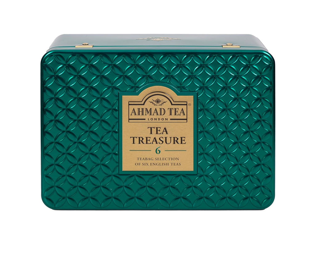 Ahmad Tea - Twelve Teas - Sortiment de 12 sortimente de ceai negru și ceai verde cu diferite arome - 60 pliculețe de ceai ambalate individual, sigilate pentru păstrarea aromelor, cu panglică, 120 g ceai