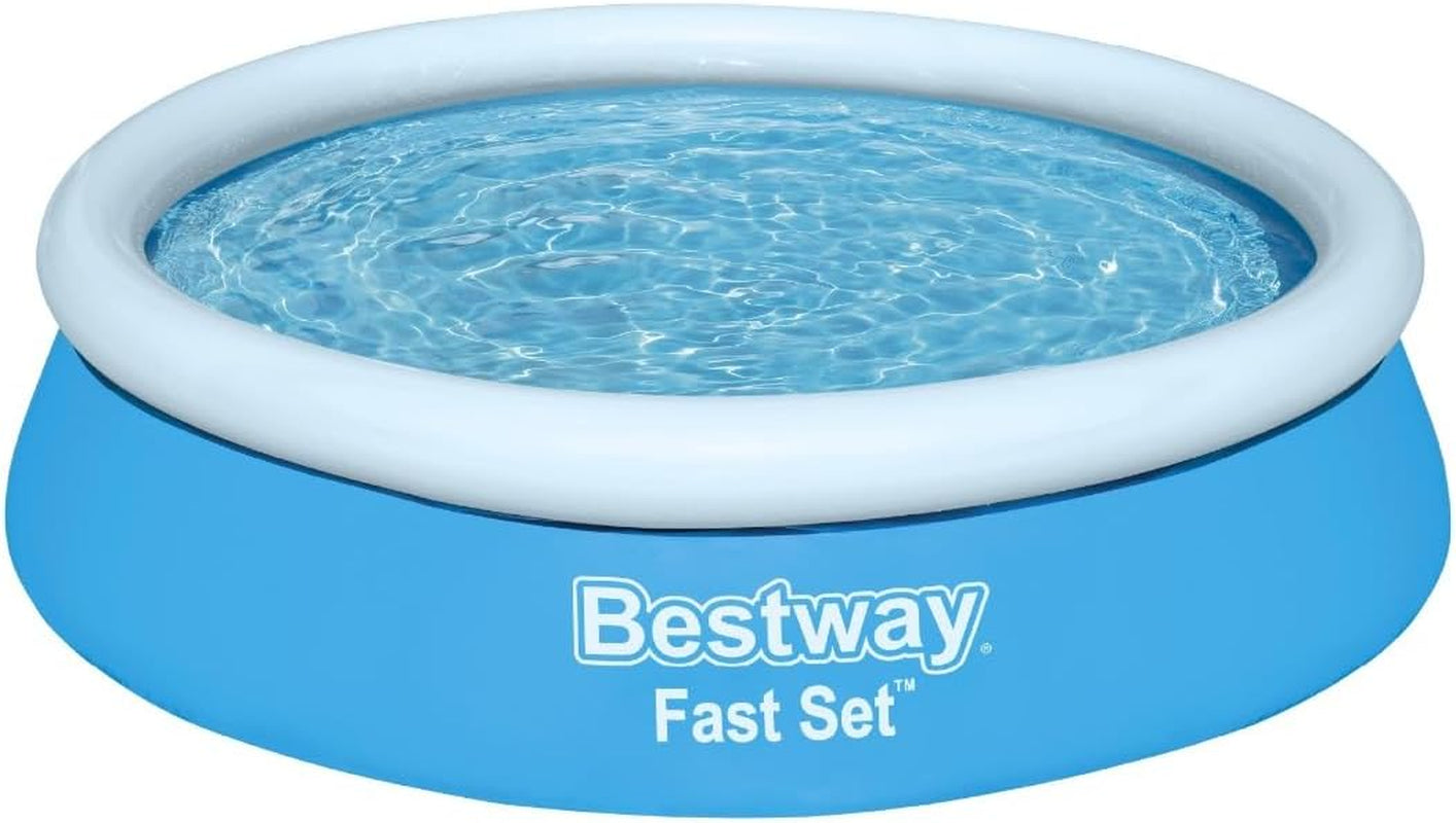 Overjordisk pool Bestway Fast Set uden pumpe, Ø 183 x 51 cm, blå, rund, 940 liter, TriTech materiale, selvsamlende, sikkerhedsventil, inkl. reparationsplaster