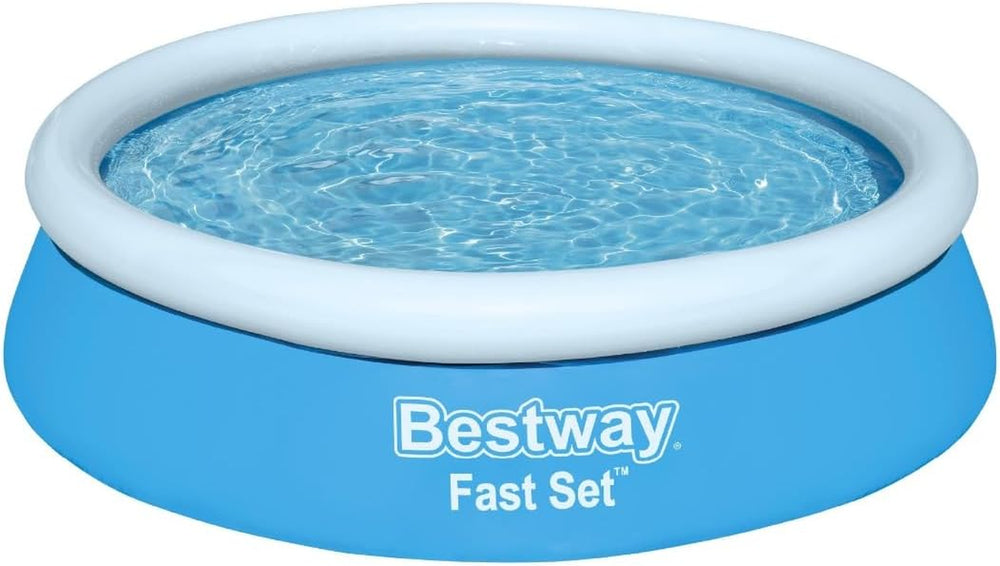 Overjordisk pool Bestway Fast Set uden pumpe, Ø 183 x 51 cm, blå, rund, 940 liter, TriTech materiale, selvsamlende, sikkerhedsventil, inkl. reparationsplaster