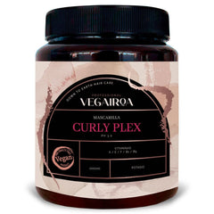 VEGAIROA - Curly Plex Mask - Mască pentru bucle definite fără frizz - Îngrijire hidratantă profundă - Pentru păr creț sau ondulat - Produs profesional vegan de coafură - 1000ml Masca de par Naty Shop Titlu implicit