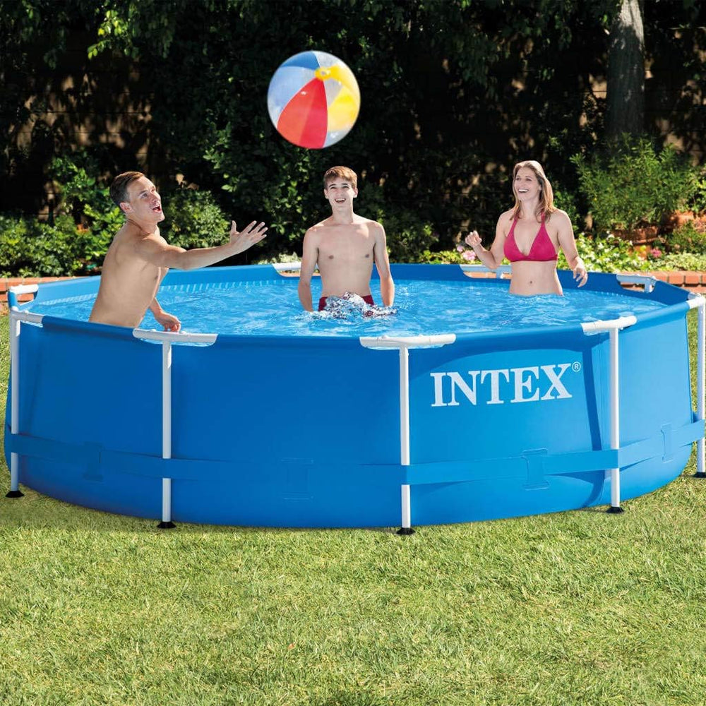 Intex 28202GN overjordisk pool med metalramme - Ø 305 x 76 cm, blå