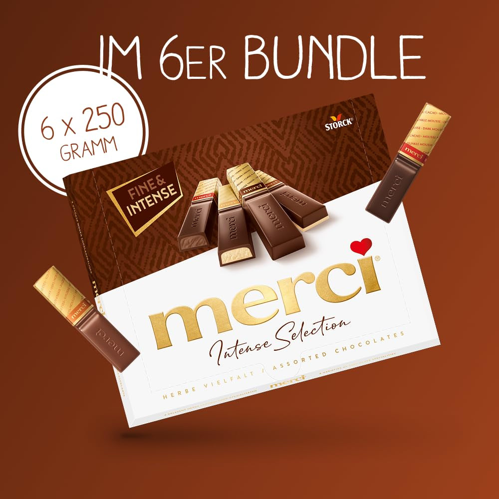 Finest Selection mørk chokoladevariant – 6 x 250 g – Raffinerede mørk chokoladespecialiteter – Fyldte og ufyldte praliner