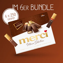 Finest Selection mørk chokoladevariant – 6 x 250 g – Raffinerede mørk chokoladespecialiteter – Fyldte og ufyldte praliner